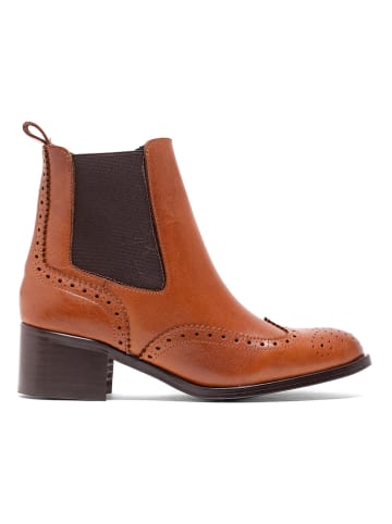 Helene Rouge Leder-Chelsea-Boots in Cognac