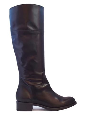 Helene Rouge Leder-Stiefel in Schwarz