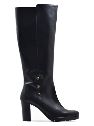 Helene Rouge Leder-Stiefel in Schwarz