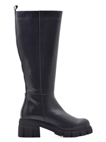Helene Rouge Leder-Stiefel in Schwarz