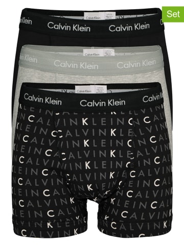 CALVIN KLEIN UNDERWEAR 3-delige set: boxershorts zwart/grijs