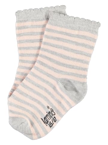 lamino 5er-Set: Socken in Grau/ Rosa
