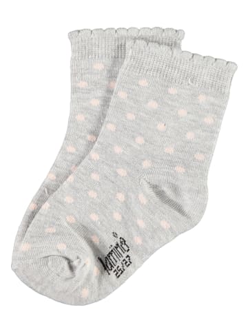 lamino 5-delige set: sokken grijs/lichtroze