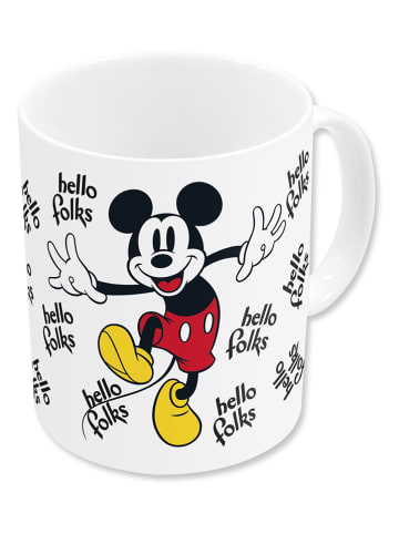 Disney Mickey Mouse Kubek w kolorze biało-czarnym ze wzorem - 325 ml