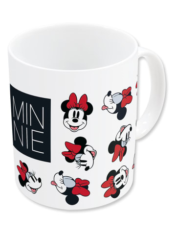 Disney Minnie Mouse Kubek "Myszka Minnie" w kolorze biało-czarno-czerwonym - 325 ml
