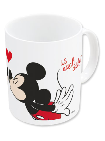 Disney Minnie Mouse Tasse "Minnie & Mickey Mouse Kiss" in Weiß/ Rot/ Schwarz - 325 ml