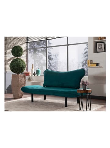 Scandinavia Concept Bank "Chatto" blauw/groen - (B)140 x (H)70 x (D)65 cm