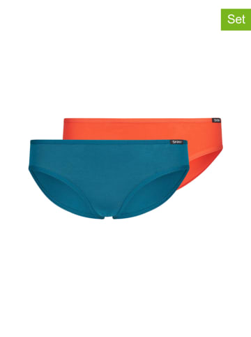 Skiny 2-delige set: slips turquoise/rood