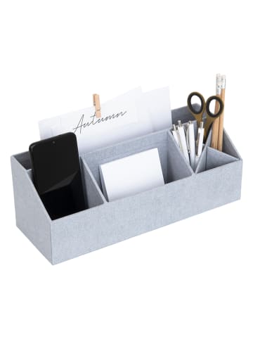 BigsoBox Bureau-organizer "Elisa" grijs - (B)33 x (H)12,5 x (D)12,5 cm