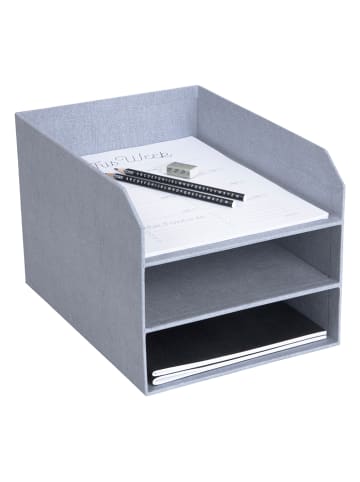 BigsoBox Dokumenten-Ablage "Trey" in Grau - (B)23 x (H)21 x (T)31,5 cm