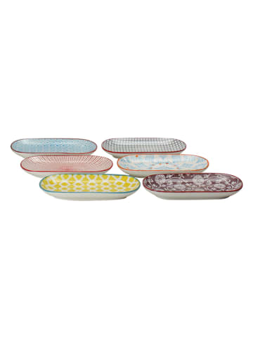 Ard'time 6-delige set: serveerschalen "Sabae" meerkleurig - (B)17 x (H)2 x (D)8 cm