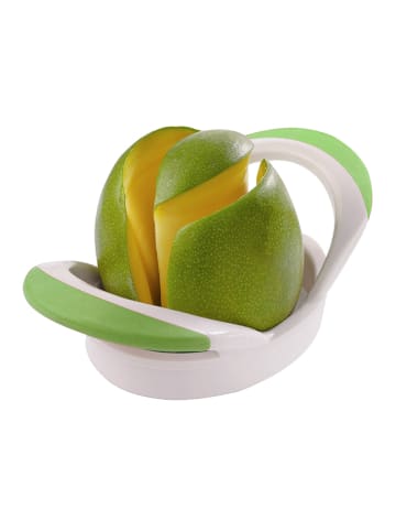 Ard'time Obieraczka w kolorze zielono-białym do mango - 16 x 4 x 13,5 cm