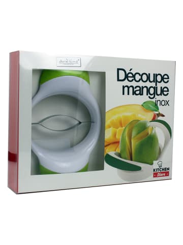Ard'time Obieraczka w kolorze zielono-białym do mango - 16 x 4 x 13,5 cm