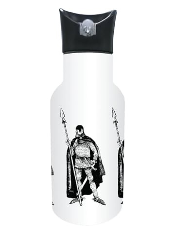 Rätt Start Isolierflasche "Die Brüder Löwnherz" in Weiß/ Schwarz - (H)20 x Ø 4,5 cm