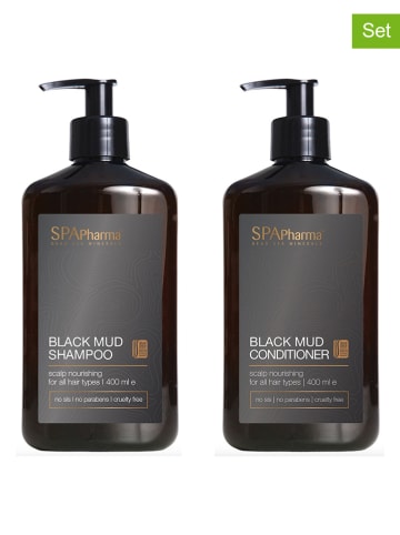 Spa Pharma by Arganicare 2-delige haarverzorgingsset "Black Mud - Voor alle haartypes"