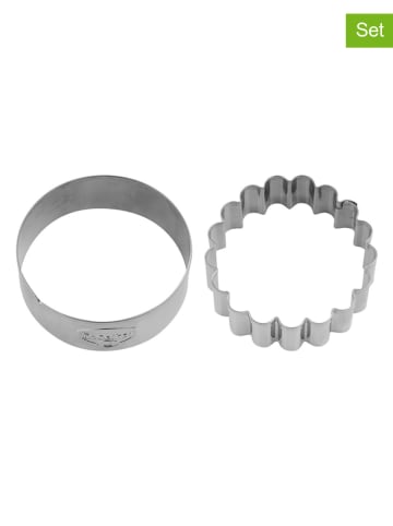 Dr. Oetker 2-delige set: roestvrijstalen steekvormpjes "Ring" - Ø 5 cm