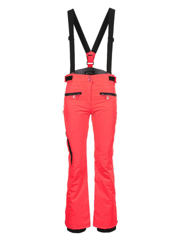 Peak Mountain 2-delige ski-/snowboardoutfit "Amic" zwart/koraalrood