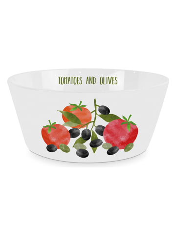 ppd Kom "Tomatoes & Olives" wit/meerkleurig - Ø 15 cm