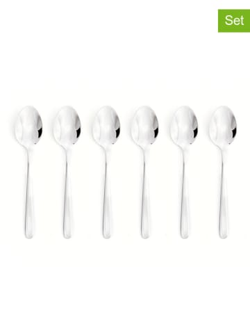 DUKA 6-delige set: theelepels zilverkleurig - (L)15 cm