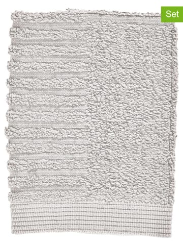 Zone Denmark 2er-Set: Waschlappen "Classic" in Hellgrau - (L)30 x (B)30 cm