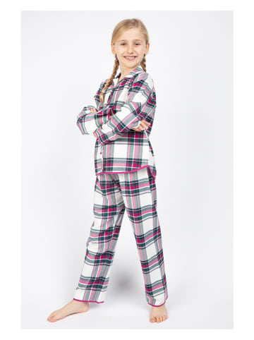 Cyberjammies Piżama "Penny" w kolorze biało-różowo-zielonym