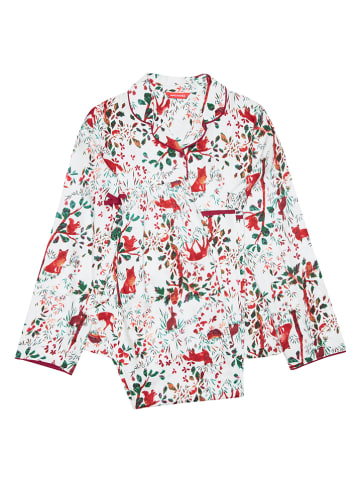 Cyberjammies Piżama "Robyn" w kolorze białym ze wzorem