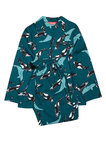 Cyberjammies Piżama "William" w kolorze ciemnozielonym