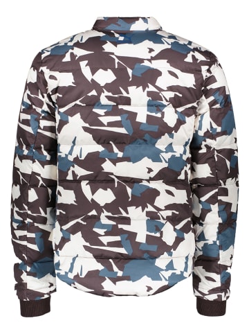 Puma Daunenjacke "Camo" in Weiß/ Anthrazit/ Blau