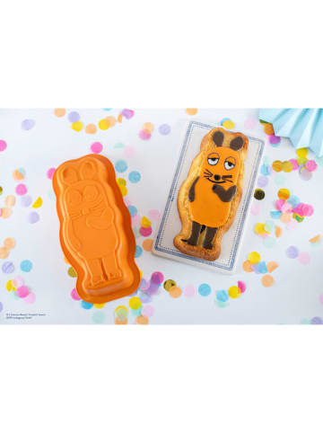 Dr. Oetker Silikon-Motivbackform "Maus" in Orange - (B)29,5 x (H)6,5 x (T)16 cm