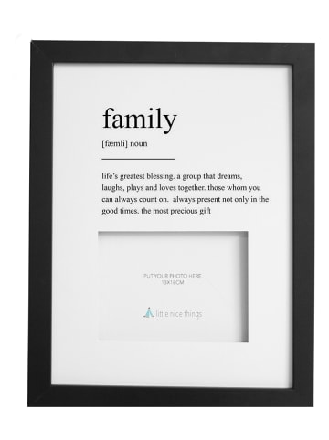 Tierra Bella Fotolijst "Family" zwart/wit - (B)30 x (H)40 cm