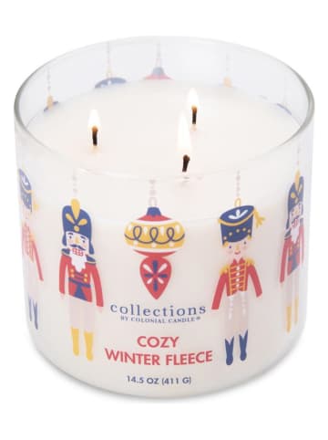 Colonial Candle Duftkerze "Cozy Winter Fleece" in Weiß - 411 g