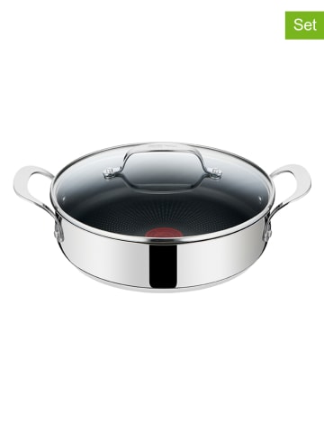 Jamie Oliver 2tlg. Set: Edelstahl-Servierpfanne "Jamie Oliver Kitchen Essentials" - Ø 25 cm