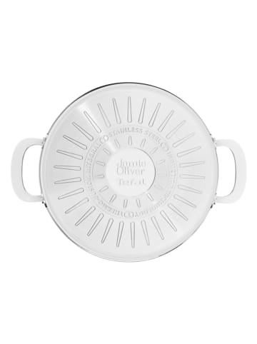 Jamie Oliver Patelnia "Jo" w kolorze srebrno-czarnym do serwowania - Ø 25 cm