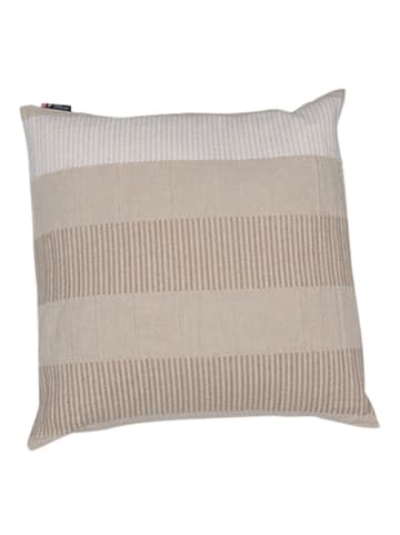 David Fussenegger Kissenhülle "Lino - Blockstreifen" in Creme/ Beige