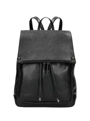 Wojas Leder-Rucksack in Schwarz - (B)21 x (H)26 x (T)9,5 cm