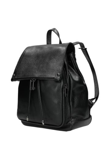 Wojas Leder-Rucksack in Schwarz - (B)21 x (H)26 x (T)9,5 cm