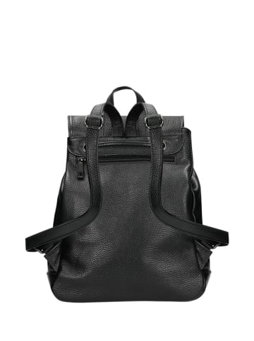 Wojas Leder-Rucksack in Schwarz - (B)21 x (H)26 x (T)9,5 cm