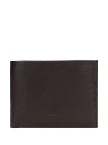 Wojas Leder-Geldbörse in Dunkelbraun - (B)12,5 x (H)9,5 x (T)2 cm