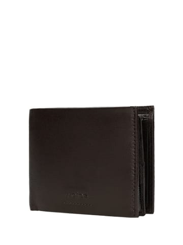Wojas Leder-Geldbörse in Dunkelbraun - (B)12,5 x (H)9,5 x (T)2 cm
