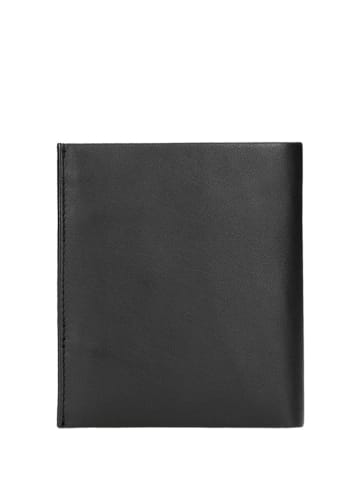 Wojas Leder-Geldbörse in Schwarz - (B)10,5 x (H)12,5 x (T)2,5 cm
