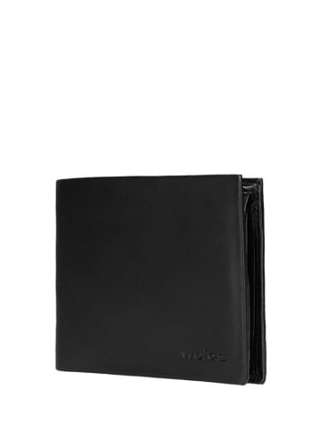 Wojas Leder-Geldbörse in Schwarz - (B)11 x (H)9,5 x (T)2,5 cm