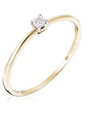 ATELIER DU DIAMANT Złoty pierścionek "Pure" z diamentem