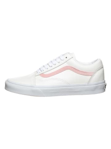Vans Leren sneakers "Old Skool" wit/lichtroze