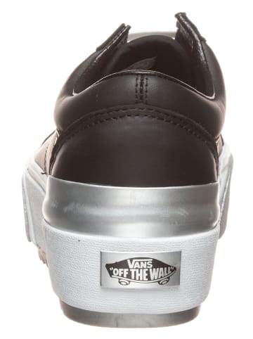 Vans Skórzane sneakersy "Old Skool Stacked" w kolorze czarnym