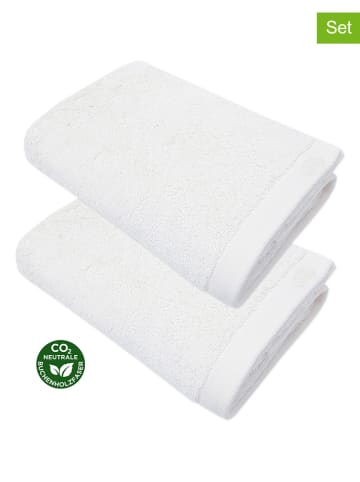 Framsohn Ręczniki prysznicowe (2 szt.) "Deluxe" w kolorze białym