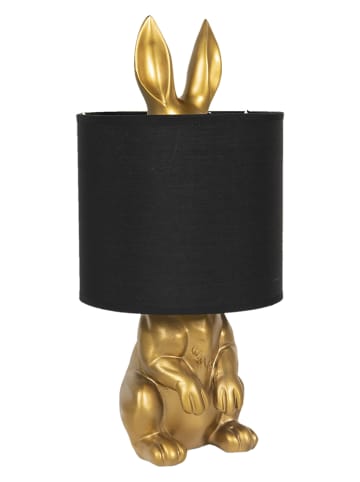 Clayre & Eef Tafellamp goudkleurig/zwart - (H)42 cm