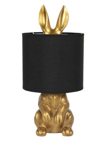 Clayre & Eef Tafellamp goudkleurig/zwart - (H)42 cm