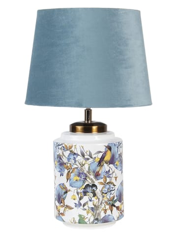 Clayre & Eef Tafellamp blauw/wit - (H)41 cm