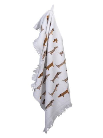 Clayre & Eef 2-delige set: gastendoeken wit - (L)66 x (B)40 cm