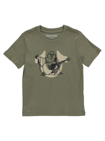 True Religion Koszulka "Buddha HS Crew Neck Tee" w kolorze khaki